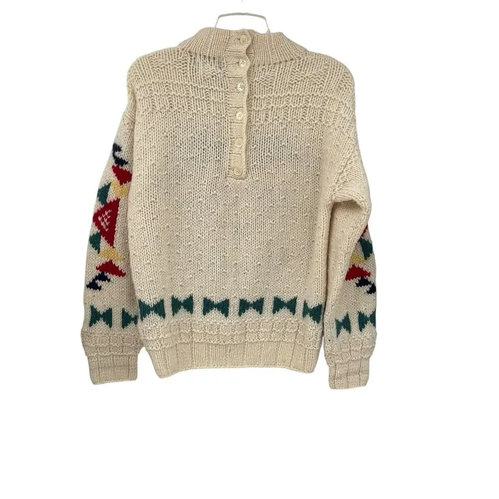 Vintage Woolrich Woman Sweater Aztec Southwestern Wool Size Small